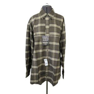 Vintage Woolrich Loden long sleeve plaid window‎ pane flannel shirt